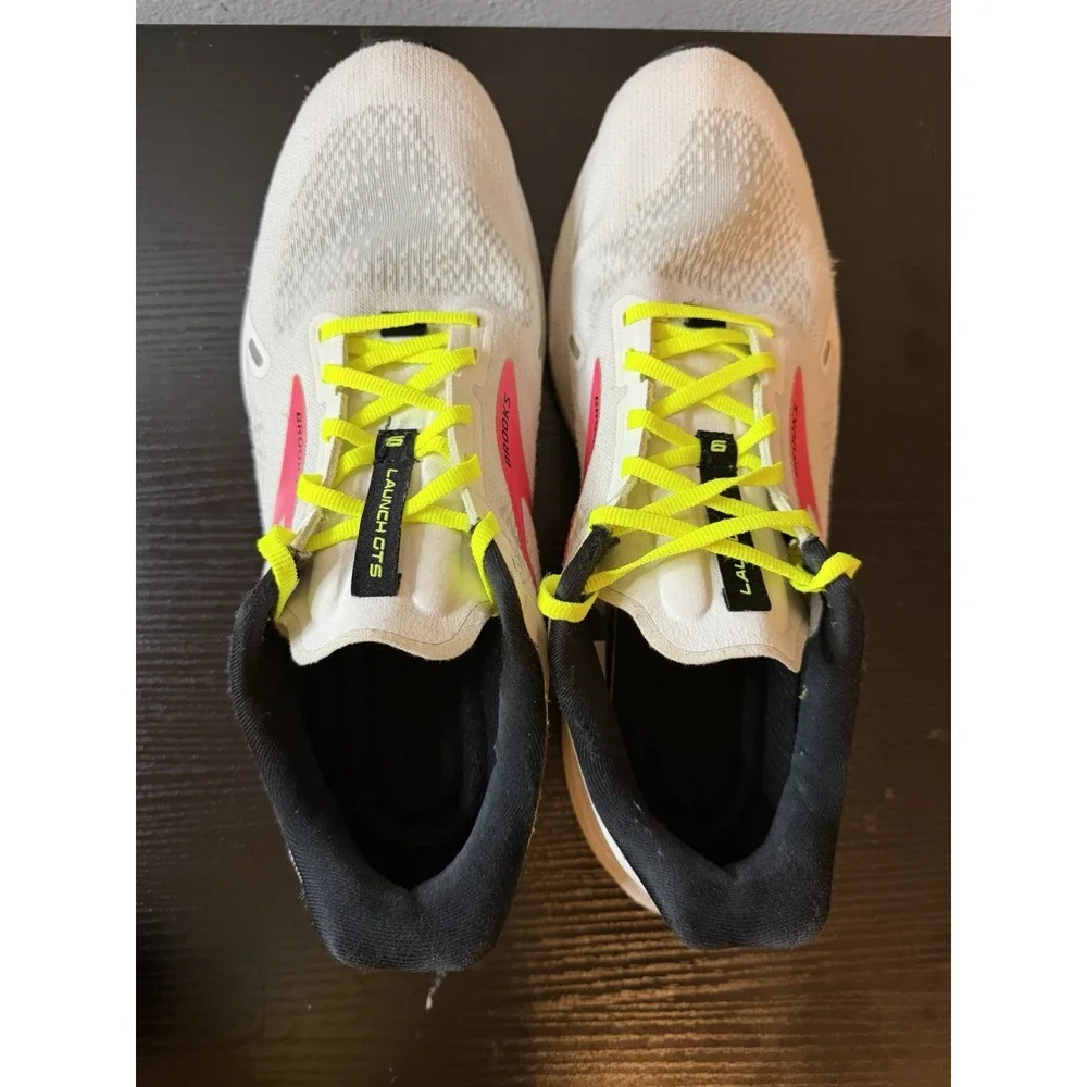 Brooks Launch GTS 9 Shoes Mens Size 12 White Running Cushioned Trainer Gym